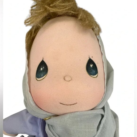 Vintage Precious Moments Mary & Joseph Applause Nativity Dolls Doll Stand GUC - Picture 12 of 15